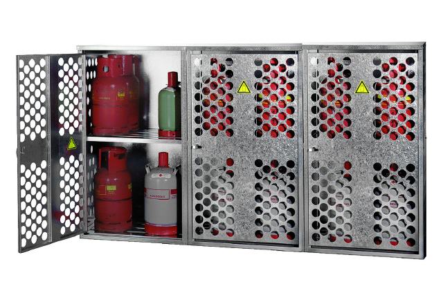 Gasflaschen Lagerschrank f&uuml;r 5 kg - 11 kg u. 33 kg