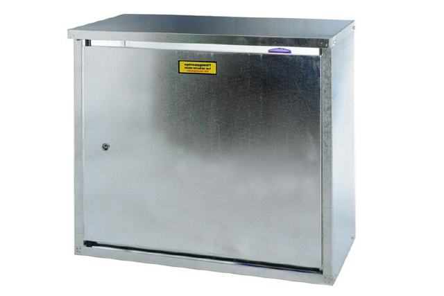 Bauwagen Flaschenschrank f&uuml;r 2 x 11 Kg Flasche