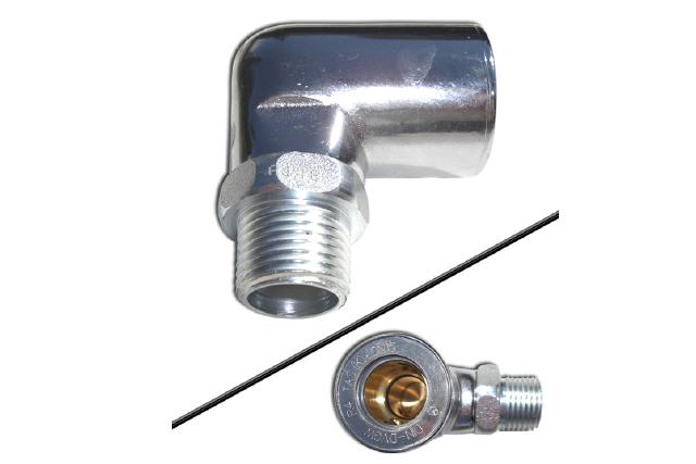 Gassteckdose verchromt Au&szlig;engewinde R 1/2"