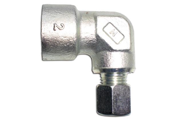 Winkel-Aufschraubverschraubung f&uuml;r Stahlrohre