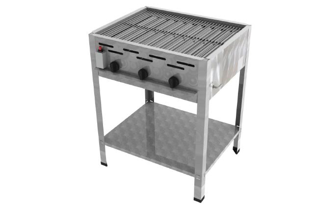 Untergestell (fest) f&uuml;r 2 u. 3 flammiges Gasger&auml;t