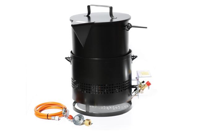 Gaskocher Vergu&szlig;ma&szlig;e-/ Bitumenkocher + Ma&szlig;eeimer