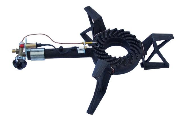 3 Fuss Hockerkocher 10,5 kW  Z&uuml;ndsicherung + Piezo