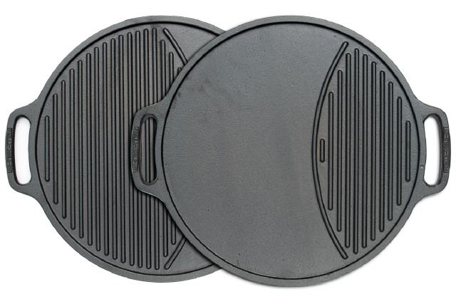 Grillplatte variabel aus Gusseisen, 45 cm / 2 in 1