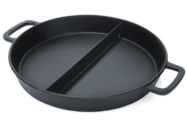 Riesenpfanne 50 cm mit Mittelsteg (Gu&szlig;eisen) f. HK