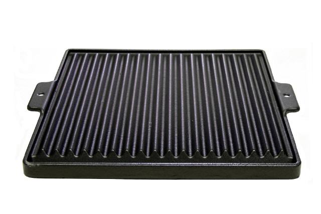 Grillplatte (Gu&szlig;eisen) gerippt f&uuml;r Hockerkocher